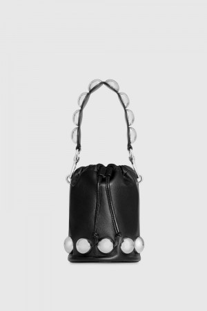Rebecca Minkoff Bubble Stud Small Bucket Donna Borse Crossbody Nere Argento | MXWHJ-1594