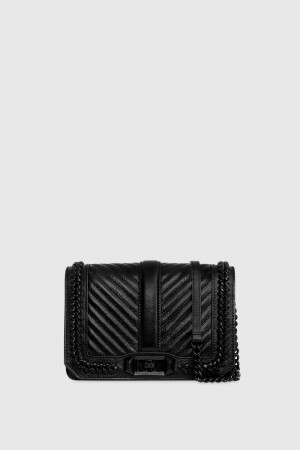 Rebecca Minkoff Chevron Quilted Small Love Crossbody with Chain Inset Donna Borse Crossbody Colorate | RXZND-0324