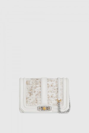 Rebecca Minkoff Chevron Quilted Small Love Crossbody Donna Borse Crossbody Marroni | BLOYU-0317