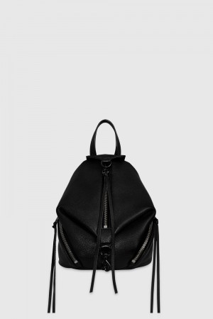 Rebecca Minkoff Convertible Mini Julian Backpack Donna Zaini Nere Nere | TNWAD-2754