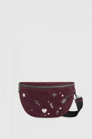Rebecca Minkoff Darren Belt Bag With Celestial Studs Donna Marsupio Rosse Scuro | MKRPH-4836