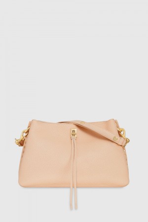 Rebecca Minkoff Darren E/W Shoulder Bag Donna Borse A Tracolla Beige | IJRFP-9043