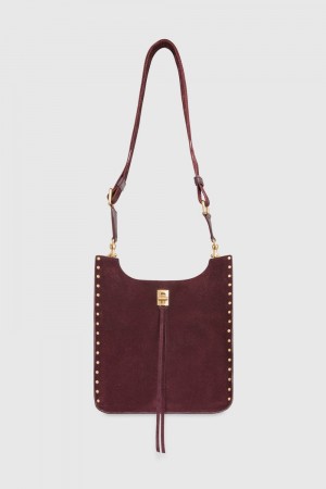 Rebecca Minkoff Darren Medium Feed Donna Borse A Tracolla Rosse Scuro | MYPKO-6548