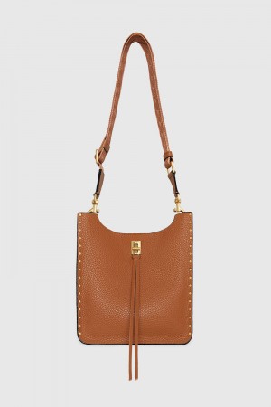Rebecca Minkoff Darren Medium Feed Donna New Arrivals Caramello | DQOMJ-7402