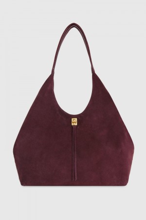 Rebecca Minkoff Darren Signature Carryall Donna Borse A Tracolla Rosse Scuro | EOLJM-3269
