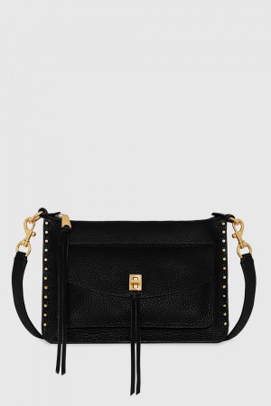 Rebecca Minkoff Darren Signature Shoulder Bag Donna Borse A Tracolla Nere | IBPFT-0658