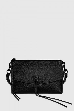 Rebecca Minkoff Darren Top Zip Shoulder Bag Donna Borse A Tracolla Nere Nere | UHLDF-6042