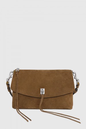 Rebecca Minkoff Darren Top Zip Shoulder Bag Donna Borse A Tracolla Whiskey | XVCUO-6945
