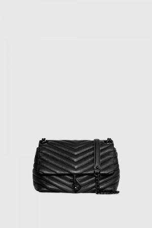 Rebecca Minkoff Edie Crossbody Donna Borse Crossbody Nere Nere | PWEZG-9375