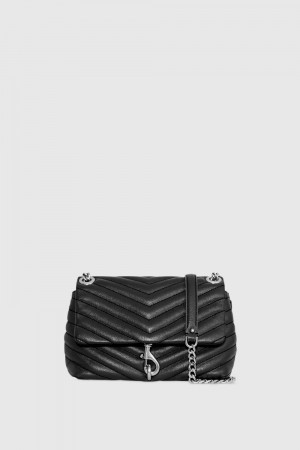 Rebecca Minkoff Edie Crossbody Donna Borse Crossbody Nere Argento | NQZDG-9124