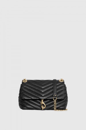 Rebecca Minkoff Edie Crossbody Donna Borse Crossbody Nere Oro Chiaro | JZMBG-5782