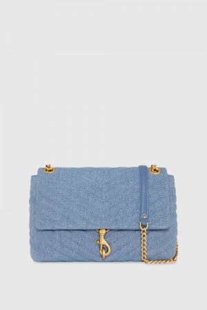Rebecca Minkoff Edie Flap Shoulder Bag Donna Borse A Tracolla Blu | HECLM-4620