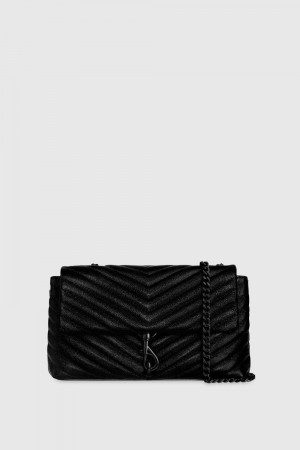 Rebecca Minkoff Edie Medium Crossbody Donna Borse Crossbody Nere Nere | QGCBZ-2013