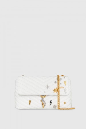 Rebecca Minkoff Edie Medium Crossbody With Celestial Studs Donna Borse Crossbody Paper | QNURP-1580
