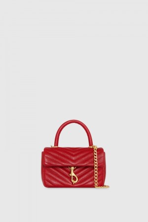Rebecca Minkoff Edie Top Handle Donna Top Handle Bags Rosse | ZGJYS-6951