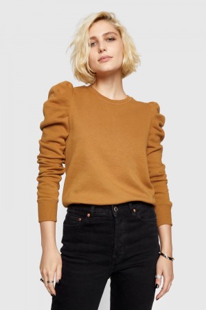Rebecca Minkoff Janine Sweatshirt Donna Top Caramel | OCYDF-8642