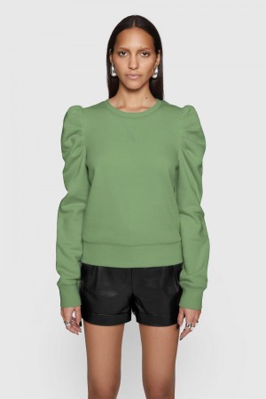 Rebecca Minkoff Janine Sweatshirt Donna Top Verde Oliva | CAPYX-8926