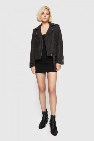 Rebecca Minkoff Jett Moto Jacket Donna Leather Nere | KLWIX-4026