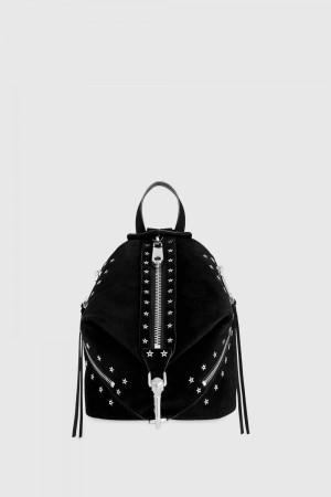 Rebecca Minkoff Julian Zipped Medium Backpack With Studs Donna Zaini Nere | VUAHT-7620