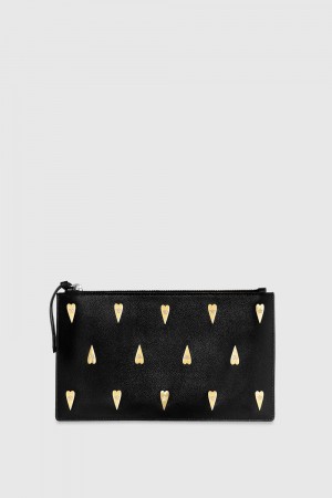 Rebecca Minkoff Large Heart Studded Pouch Donna Piccola Pelletteria Colorate | ZLRMU-8056