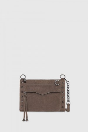 Rebecca Minkoff M.A.B. Crossbody With Studs Donna Borse Crossbody Grigie | XEDZV-1645