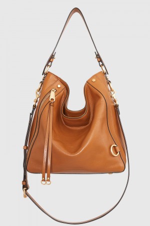 Rebecca Minkoff M.A.B. Hobo Donna Borse A Tracolla Caramello/Antique Brass | RGHSA-8974