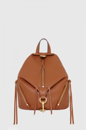 Rebecca Minkoff Medium Julian Backpack Donna Zaini Caramello | QOXYW-3485