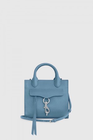 Rebecca Minkoff Megan Mini Tote Donna Top Handle Bags Blu | BYQWT-8036