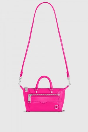 Rebecca Minkoff Micro Mini M.A.B. Donna Top Handle Bags Argento | RKFJU-4520