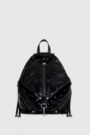 Rebecca Minkoff Nylon Medium Zip Julian Backpack Donna Zaini Nere Grigie | XBZDT-4605