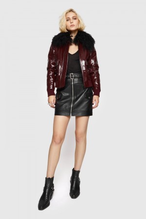Rebecca Minkoff Patent Orly Aviator Jacket Donna Leather Colorate | XBTSR-1904