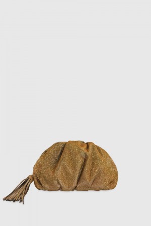 Rebecca Minkoff Ruched Clutch Donna Piccola Pelletteria Oro | UFILP-1709