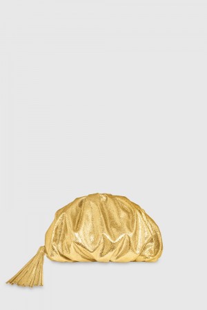 Rebecca Minkoff Ruched Clutch Donna Piccola Pelletteria Oro | IVQPK-3907
