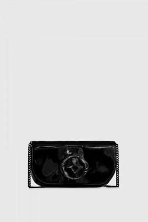 Rebecca Minkoff Snake Ring Crossbody Donna Borse Crossbody Nere Nere | ZELNC-2153