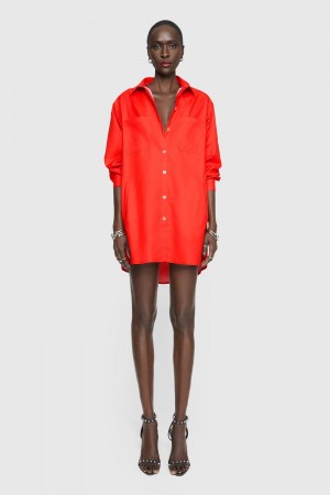 Rebecca Minkoff Tori Dress Donna Vestito Rosse | GOMWZ-2379