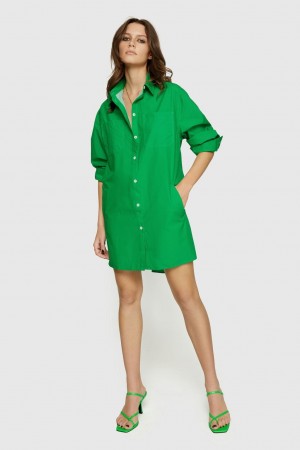 Rebecca Minkoff Tori Dress Donna Vestito Verdi | FQYUK-6542