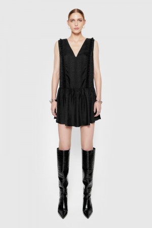 Rebecca Minkoff Valerie Mini Dress Donna Vestito Nere | LPKMN-6149