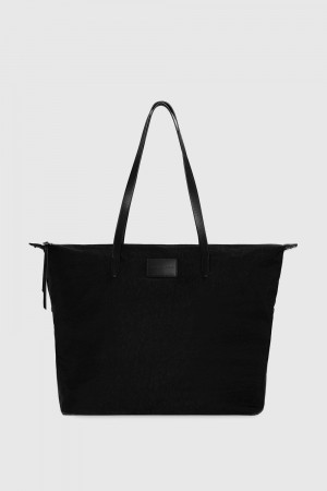 Rebecca Minkoff Washed Nylon Tote Donna Borse Tote Nere | ELTCB-3640